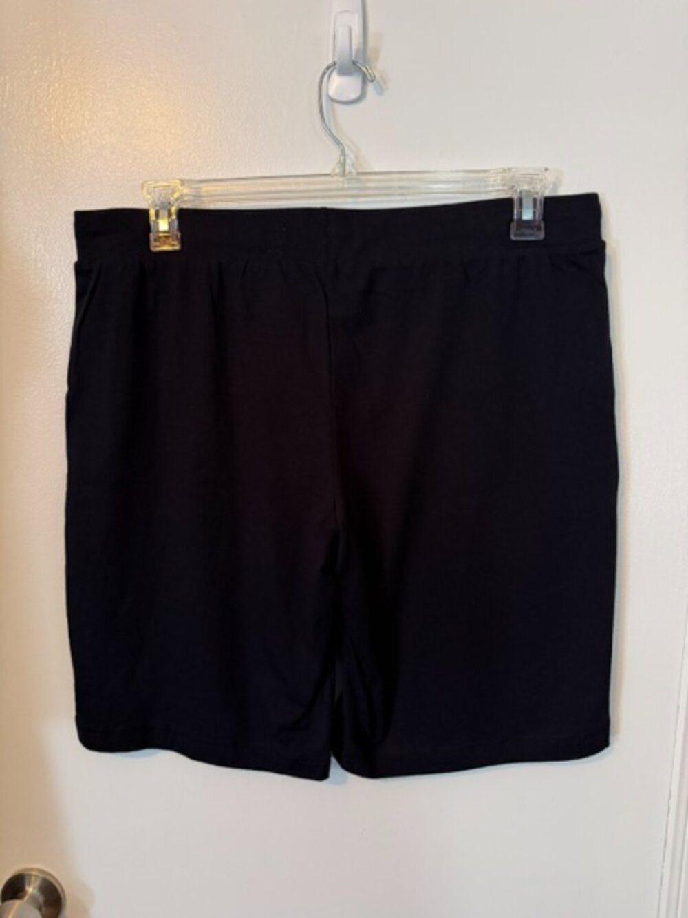 Gilligan & O'Malley Black Sleep Shorts Lounge Drawstring Pockets Size L/G - Picture 2 of 7